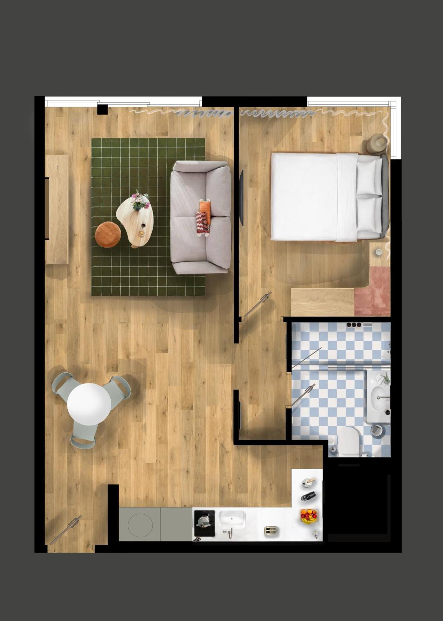 One-Bedroom Apartment Sofabed