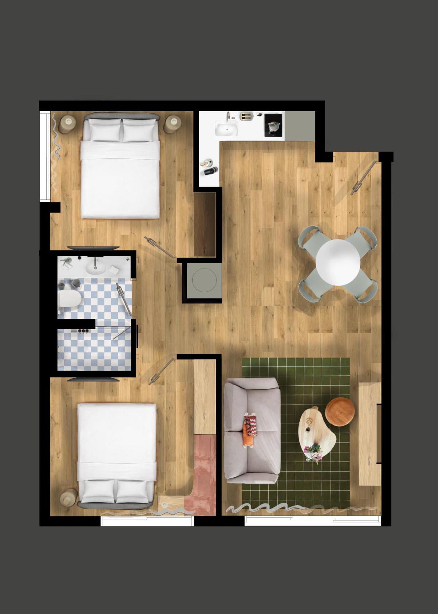 Two-Bedroom Apartment Sofabed