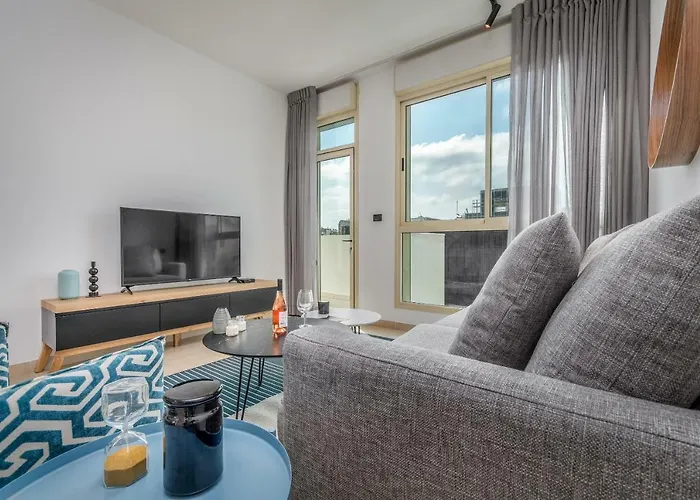 Appartement Charming 1 Bdr With Balcon Close To Hilton Beach à Tel-Aviv acceptant les animaux